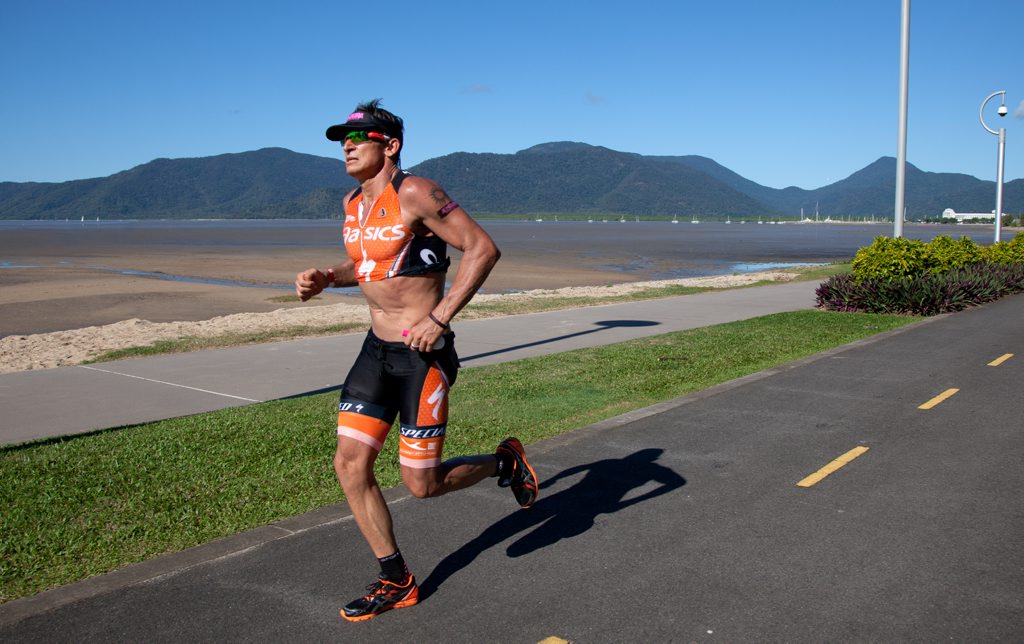 Competitors slog it out in the tropical heat during the Cairns Airport Ironman. Competitors slog it out in the tropical heat during the Cairns Airport Ironman.